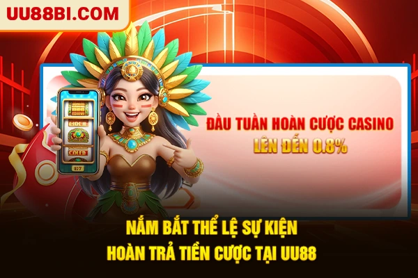 Nắm bắt thể lệ sự kiện hoàn trả tiền cược tại UU88