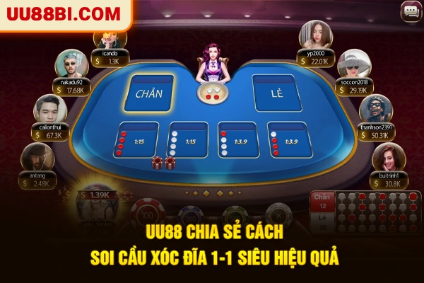 UU88 chia sẻ cách soi cầu xóc đĩa 1-1 siêu hiệu quả